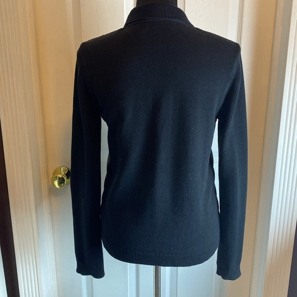 Lauren Ralph Lauren Black Puffer Sweater Coat Sz M - Picture 8 of 12